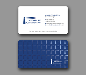 Business Card Design by Uttom 2 for Landmark Construction | Design: #33056843
