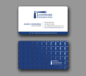 Business Card Design by Uttom 2 for Landmark Construction | Design: #33056845