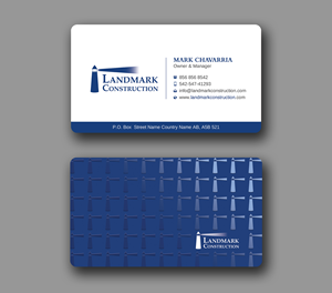 Business Card Design by Uttom 2 for Landmark Construction | Design: #33056846