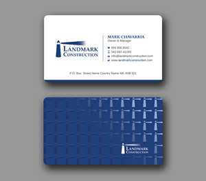 Business Card Design by Uttom 2 for Landmark Construction | Design: #33056847