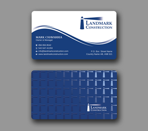 Business Card Design by Uttom 2 for Landmark Construction | Design: #33056853