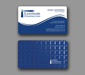 Business Card Design by Uttom 2 for Landmark Construction | Design: #33056854