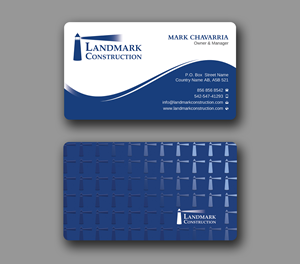Business Card Design by Uttom 2 for Landmark Construction | Design: #33056856