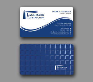 Business Card Design by Uttom 2 for Landmark Construction | Design: #33056857