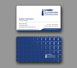 Business Card Design by Uttom 2 for Landmark Construction | Design: #33056862