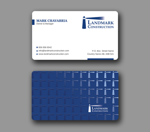Business Card Design by Uttom 2 for Landmark Construction | Design: #33056864
