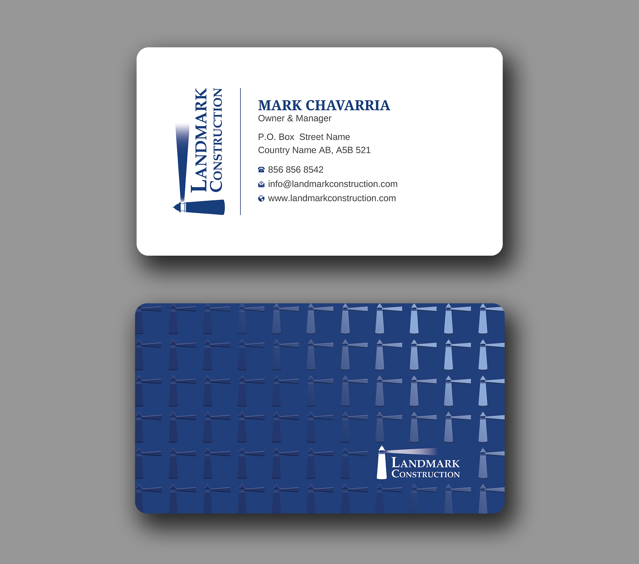 Business Card Design by Uttom 2 for Landmark Construction | Design #33056865