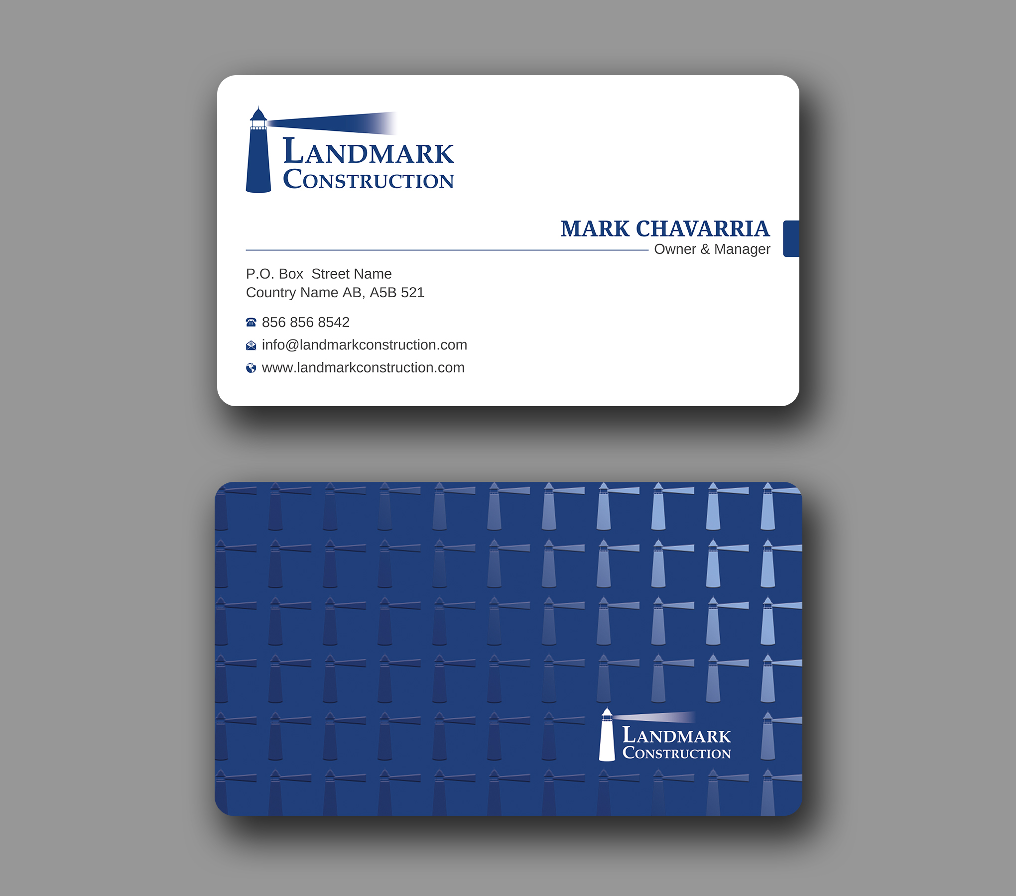 Business Card Design by Uttom 2 for Landmark Construction | Design #33056868