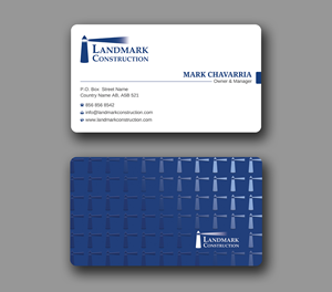 Business Card Design by Uttom 2 for Landmark Construction | Design: #33056868