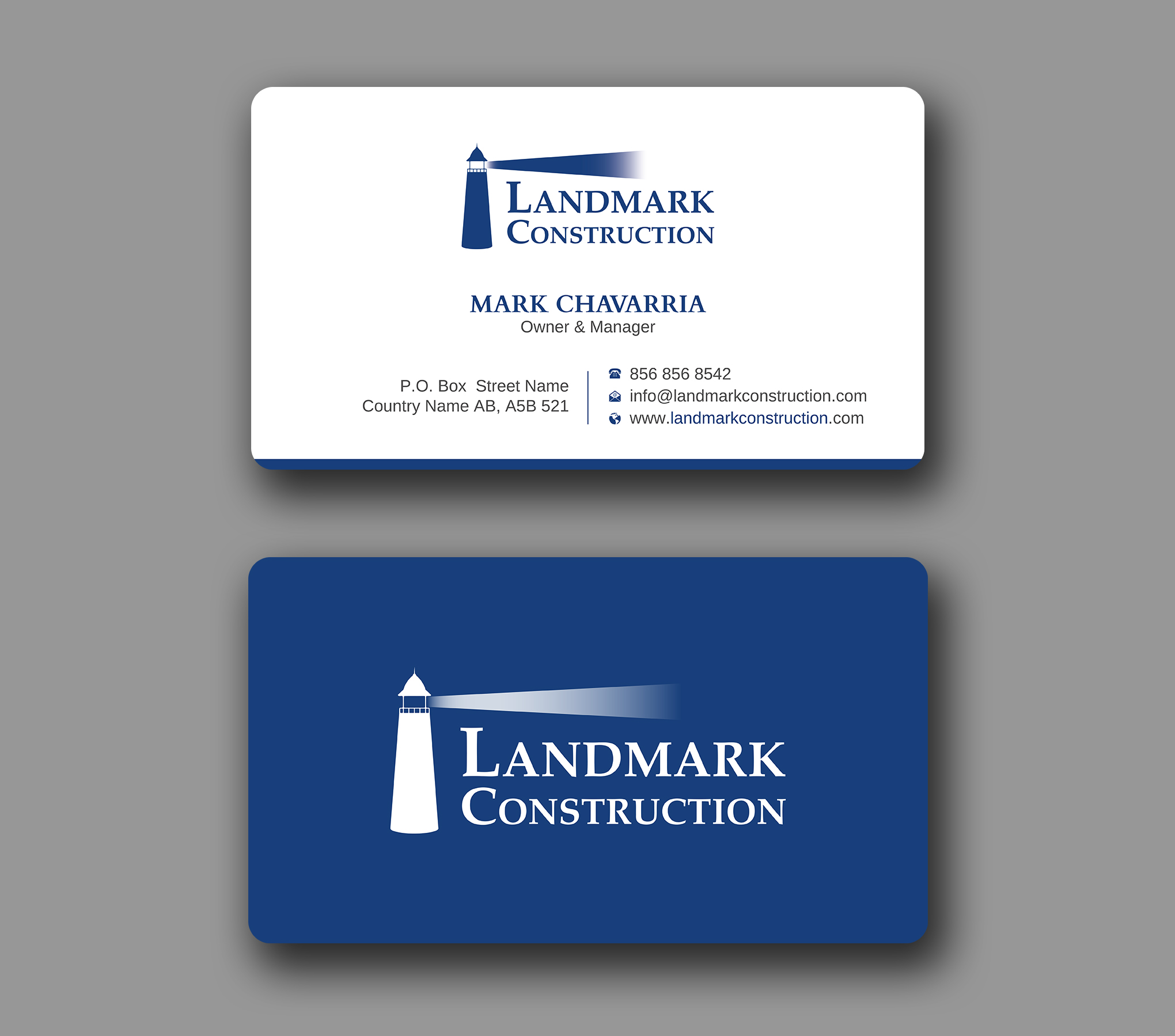 Business Card Design by Uttom 2 for Landmark Construction | Design #33056869