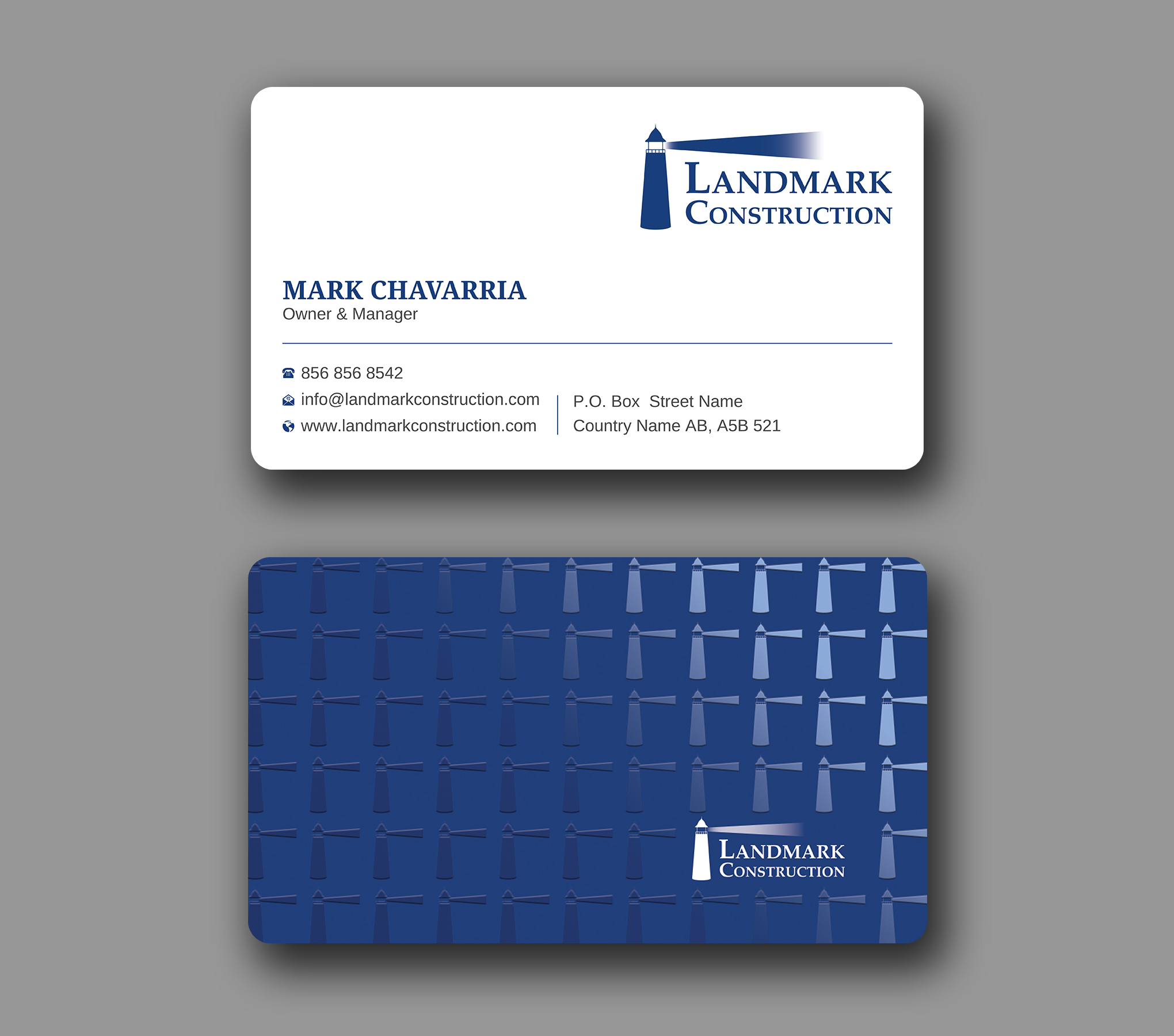 Business Card Design by Uttom 2 for Landmark Construction | Design #33056870