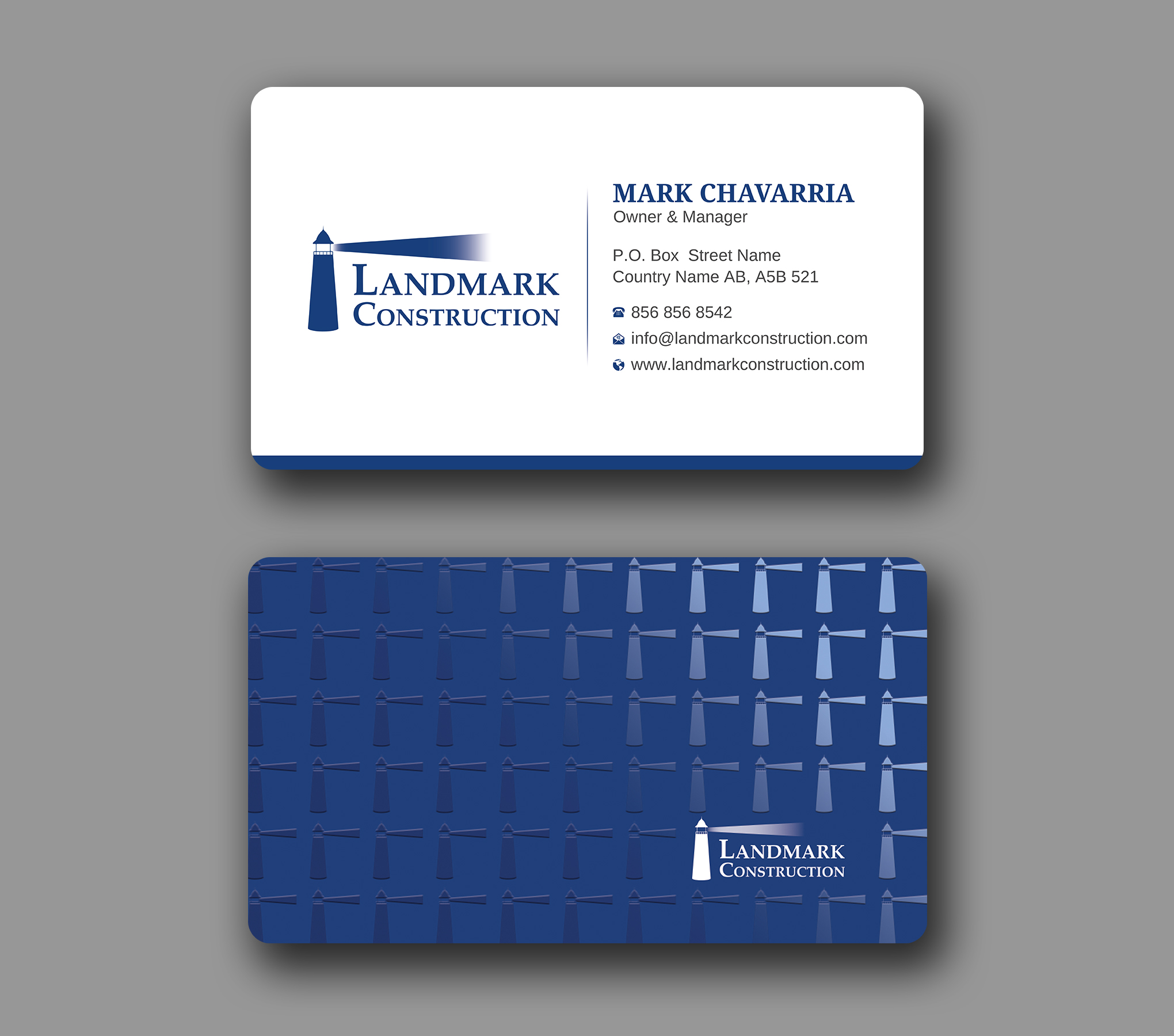 Business Card Design by Uttom 2 for Landmark Construction | Design #33056871