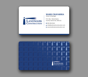 Business Card Design by Uttom 2 for Landmark Construction | Design: #33056871