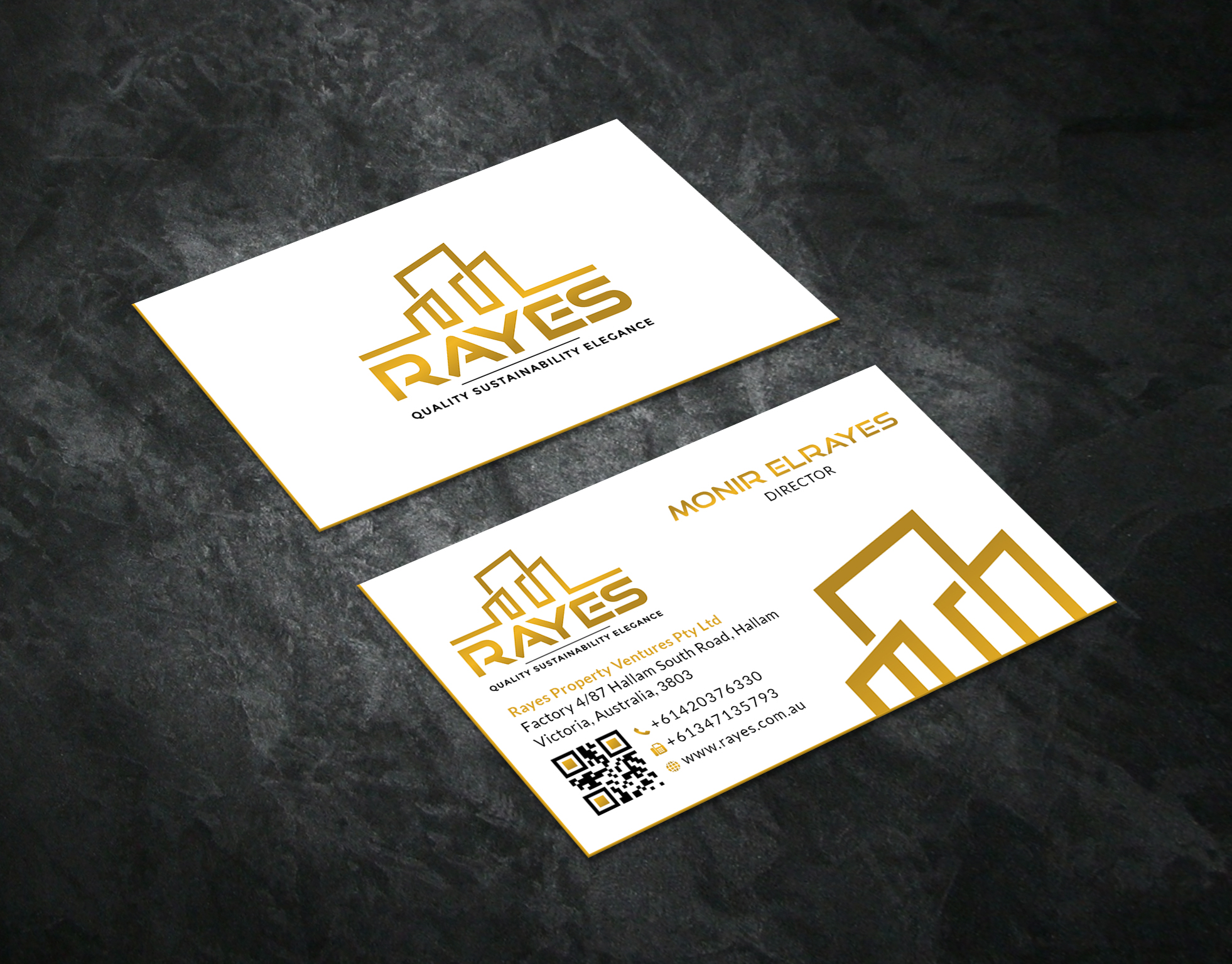 Business Card Design by Creative Moon Design for Rayes Pty Ltd | Design #33047493