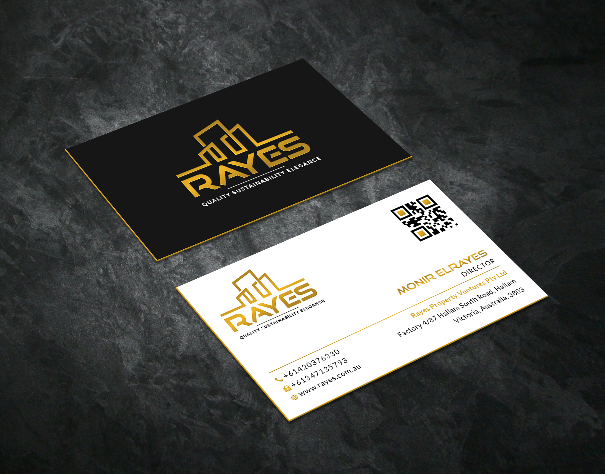 Business Card Design by Creative Moon Design for Rayes Pty Ltd | Design #33047494