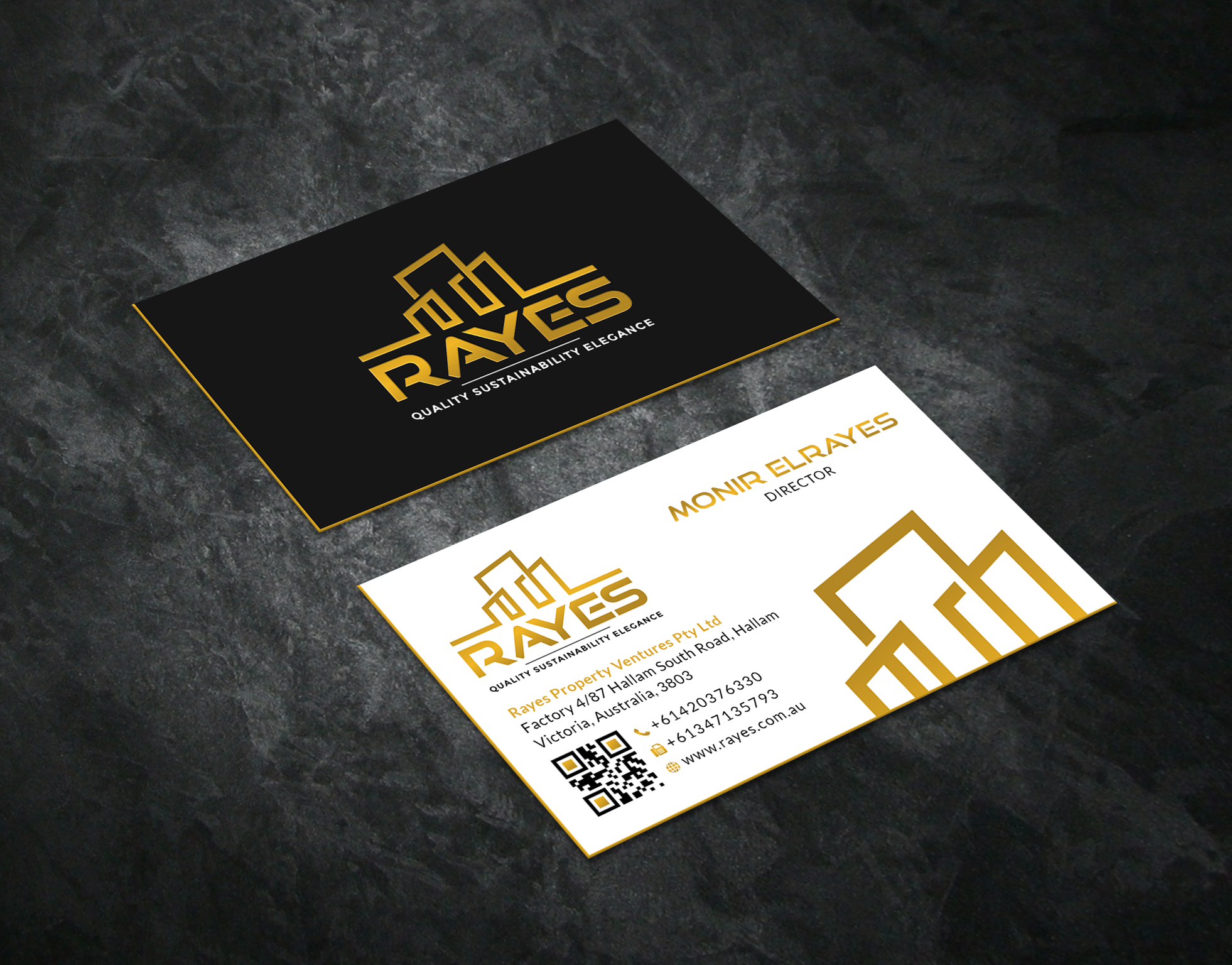 Business Card Design by Creative Moon Design for Rayes Pty Ltd | Design #33047495