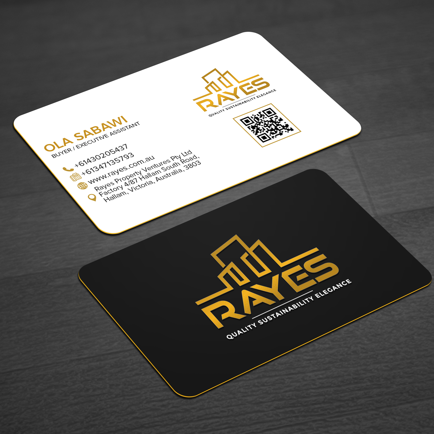 Business Card Design by WellDesign for Rayes Pty Ltd | Design #33058371