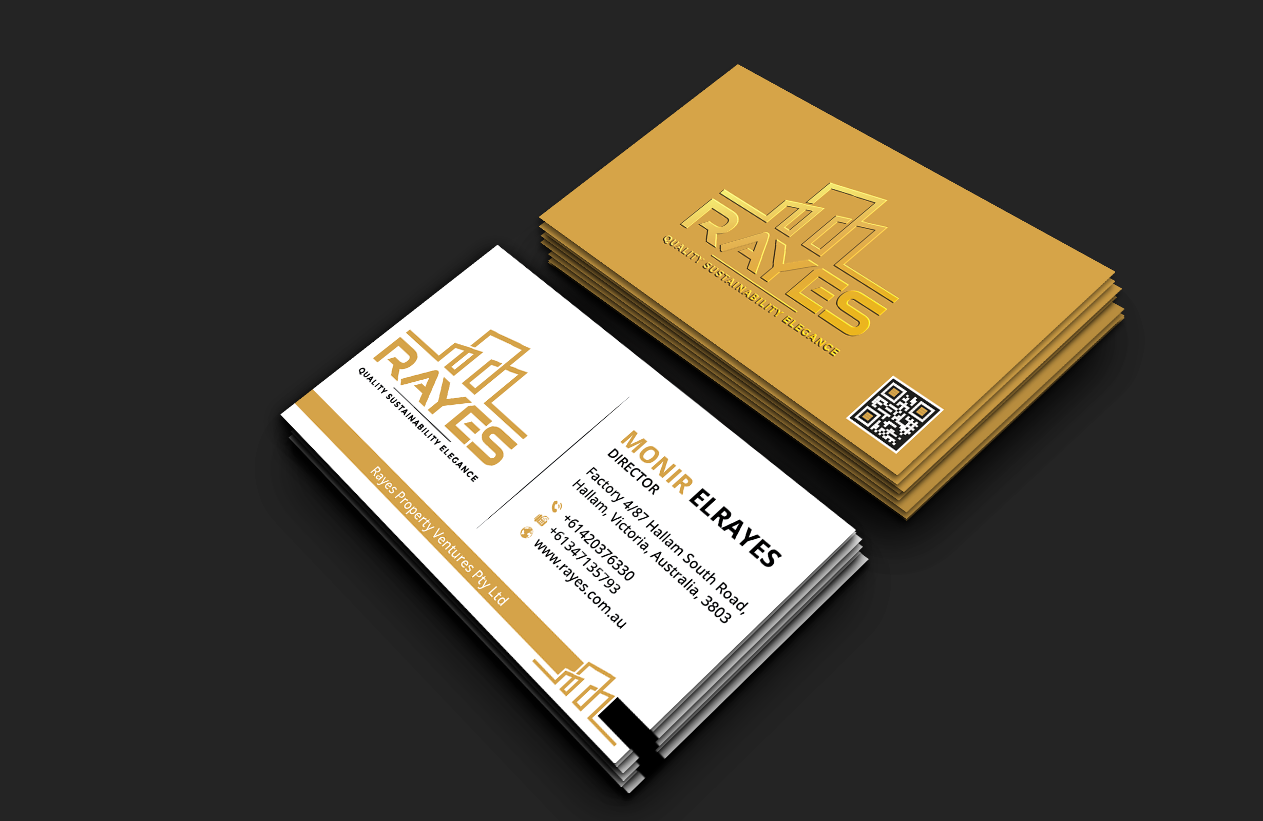 Diseño de Tarjeta de Presentación por DesignerShahadat para Rayes Pty Ltd | Diseño #33047751