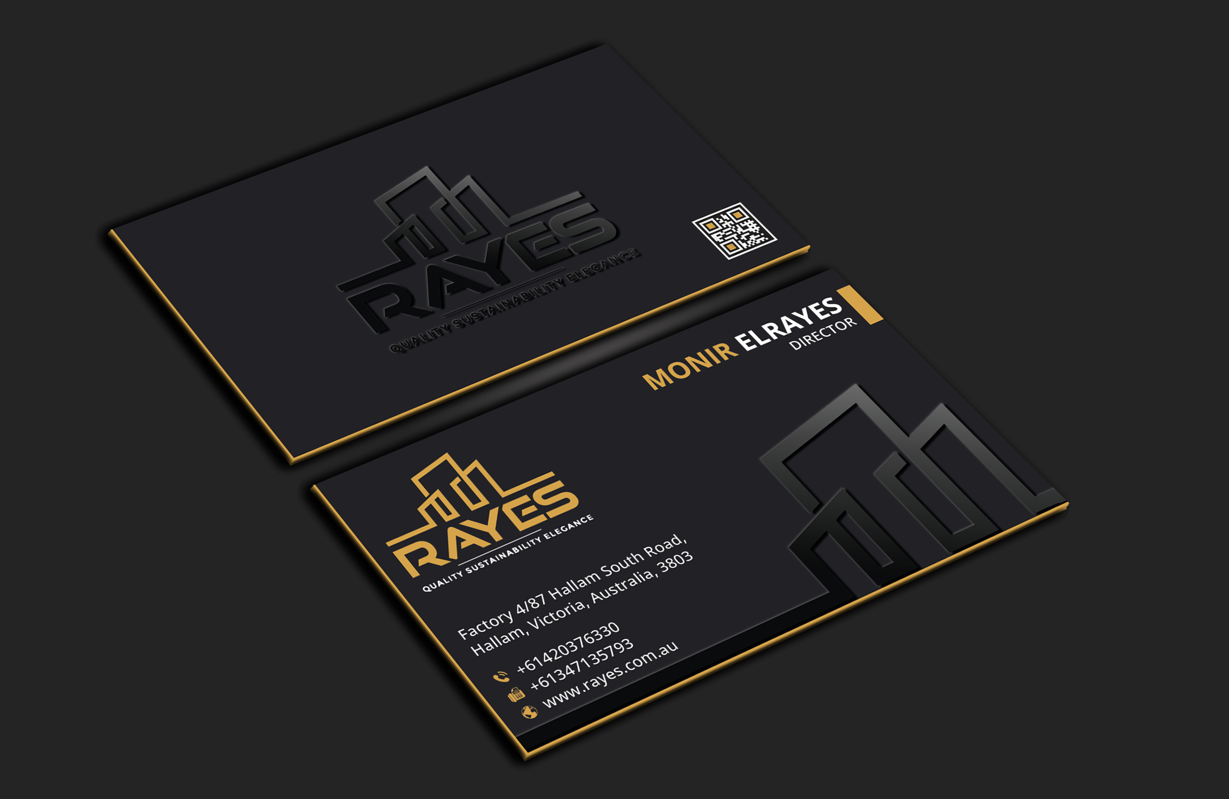 Design de Carte de Visite par DesignerShahadat pour Rayes Pty Ltd | Design #33049883