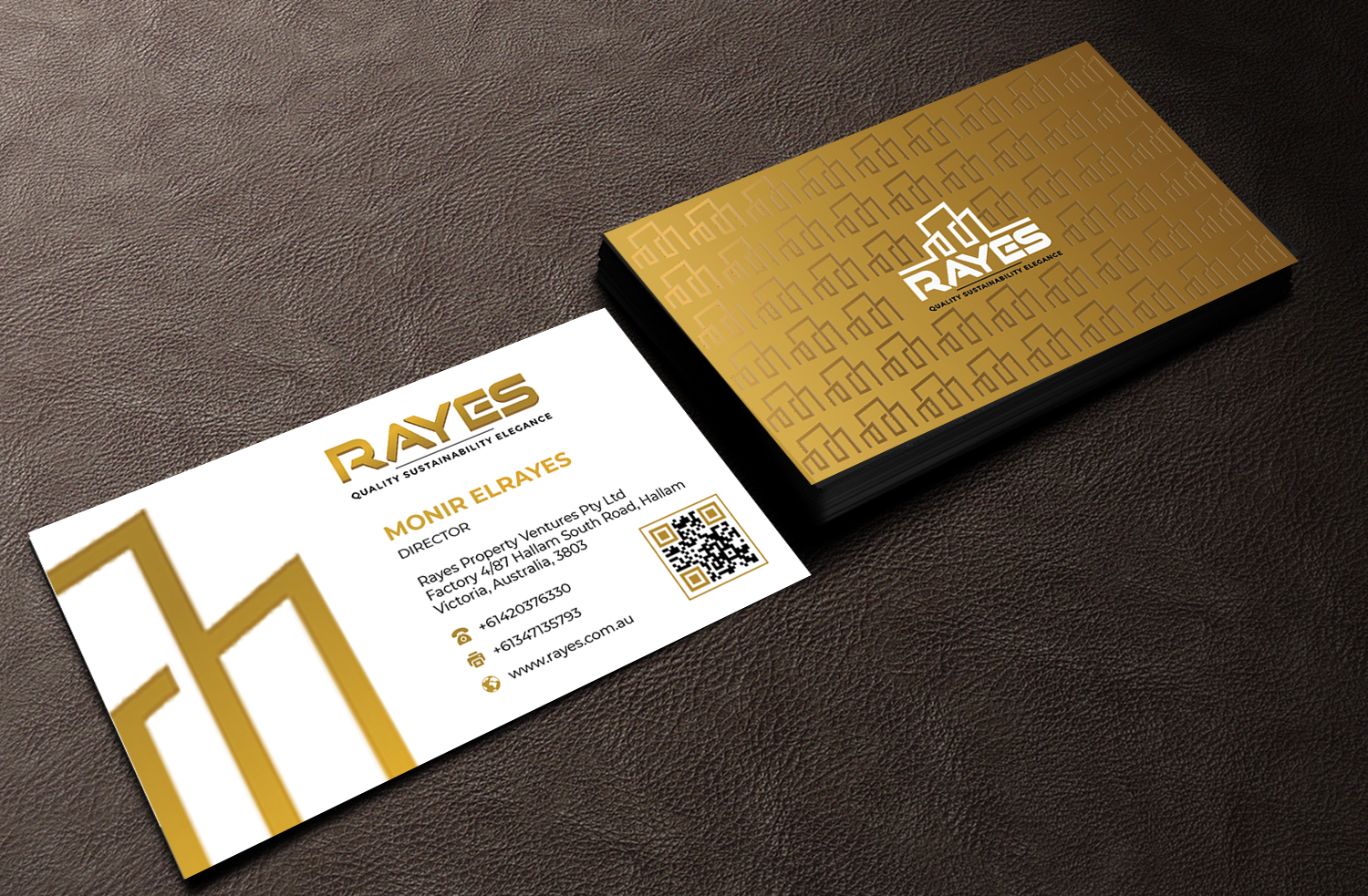 Business Card Design by Innovative Graphix for Rayes Pty Ltd | Design #33059318