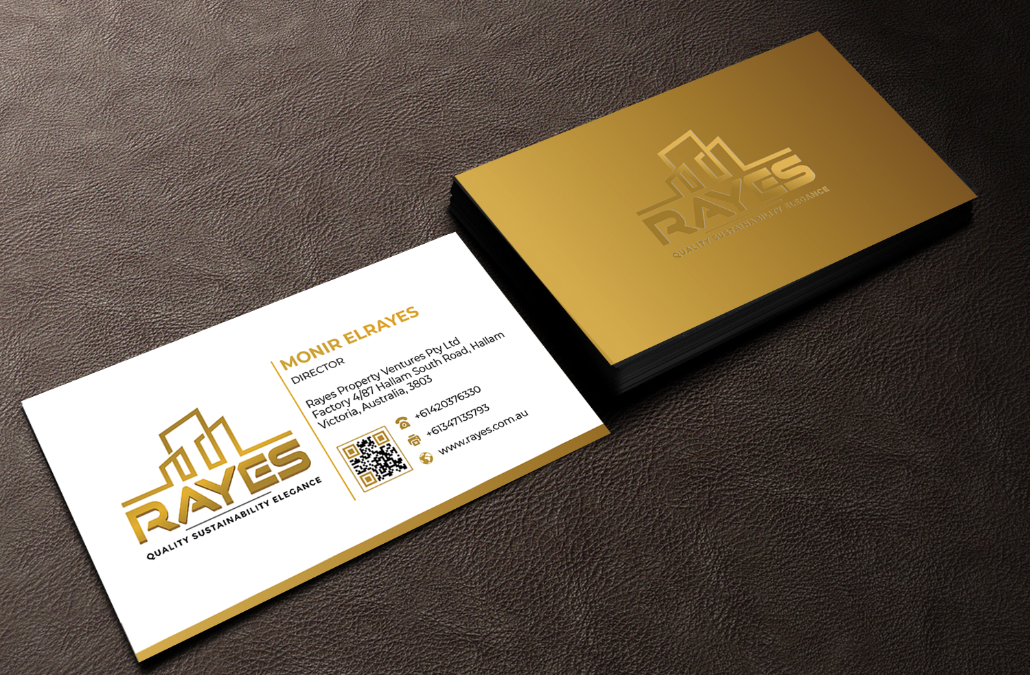 Business Card Design by Innovative Graphix for Rayes Pty Ltd | Design #33059352