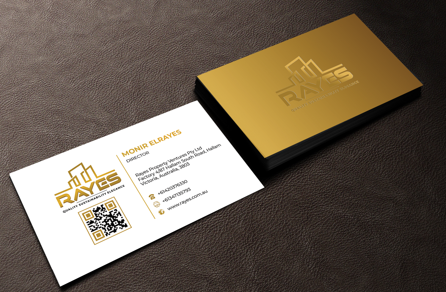 Business Card Design by Innovative Graphix for Rayes Pty Ltd | Design #33059353