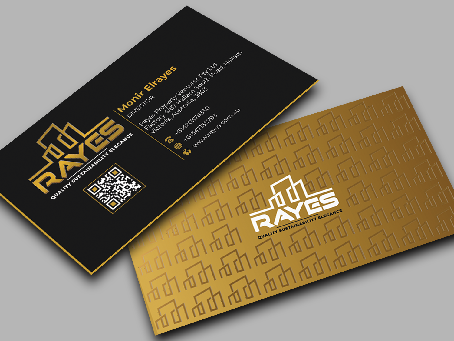 Business Card Design by Innovative Graphix for Rayes Pty Ltd | Design #33060440