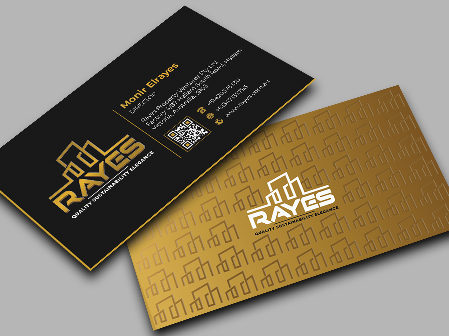 Design de Carte de Visite par Innovative Graphix pour Rayes Pty Ltd | Design #33060441