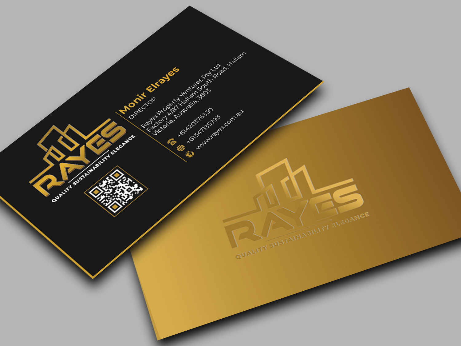 Business Card Design by Innovative Graphix for Rayes Pty Ltd | Design #33060443