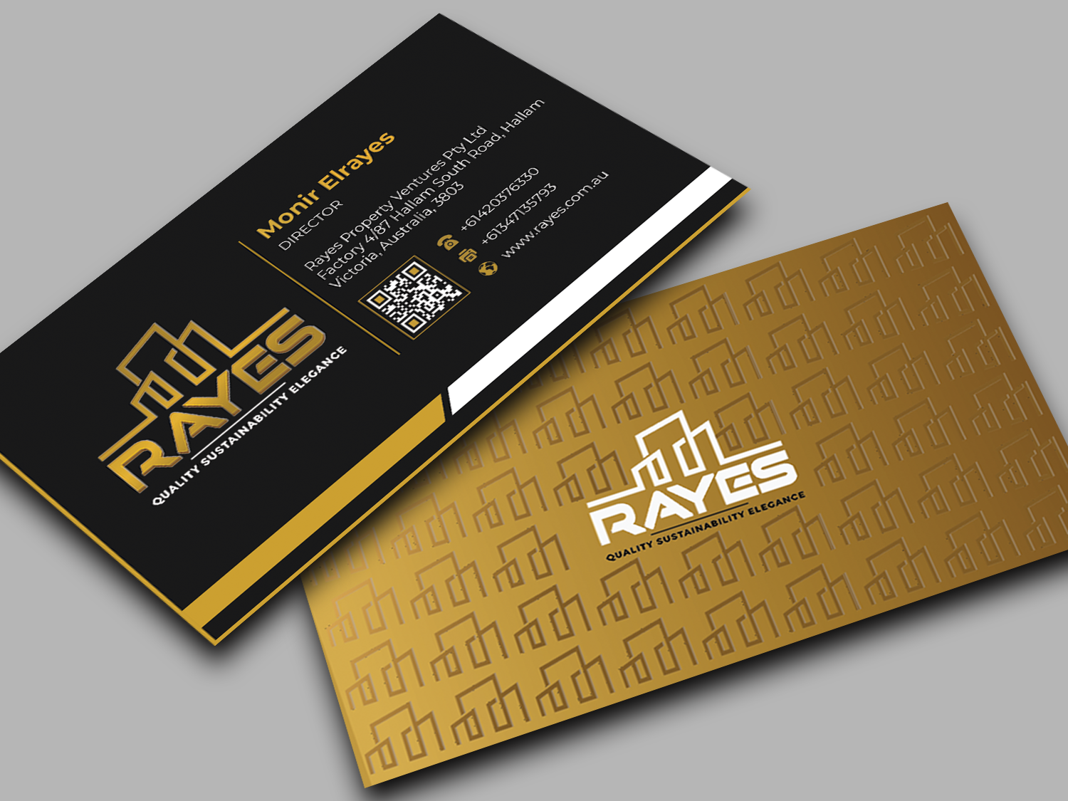 Business Card Design by Innovative Graphix for Rayes Pty Ltd | Design #33060471