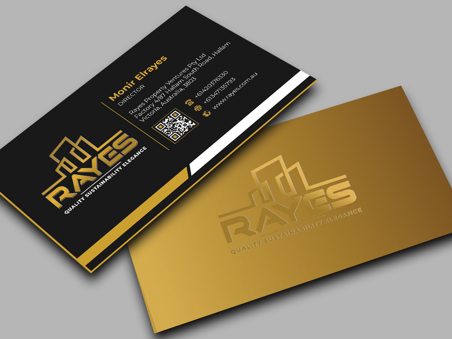 Business Card Design by Innovative Graphix for Rayes Pty Ltd | Design #33060472