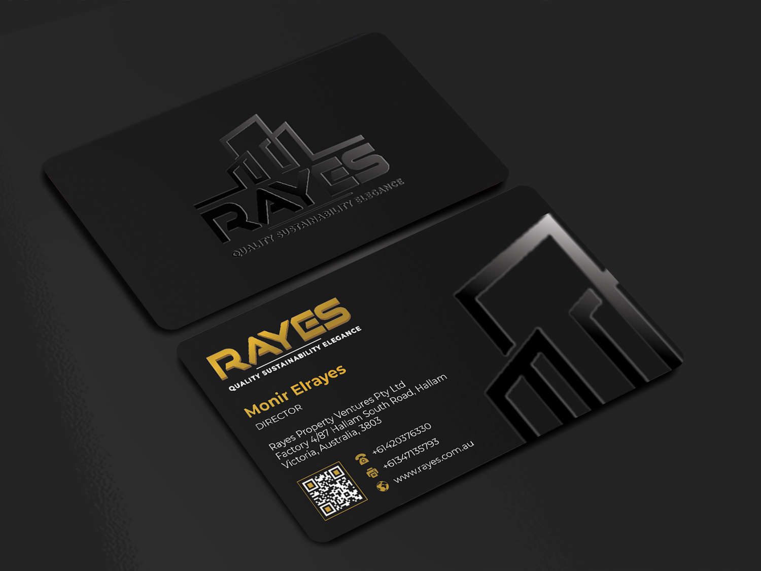 Business Card Design by Innovative Graphix for Rayes Pty Ltd | Design #33061754