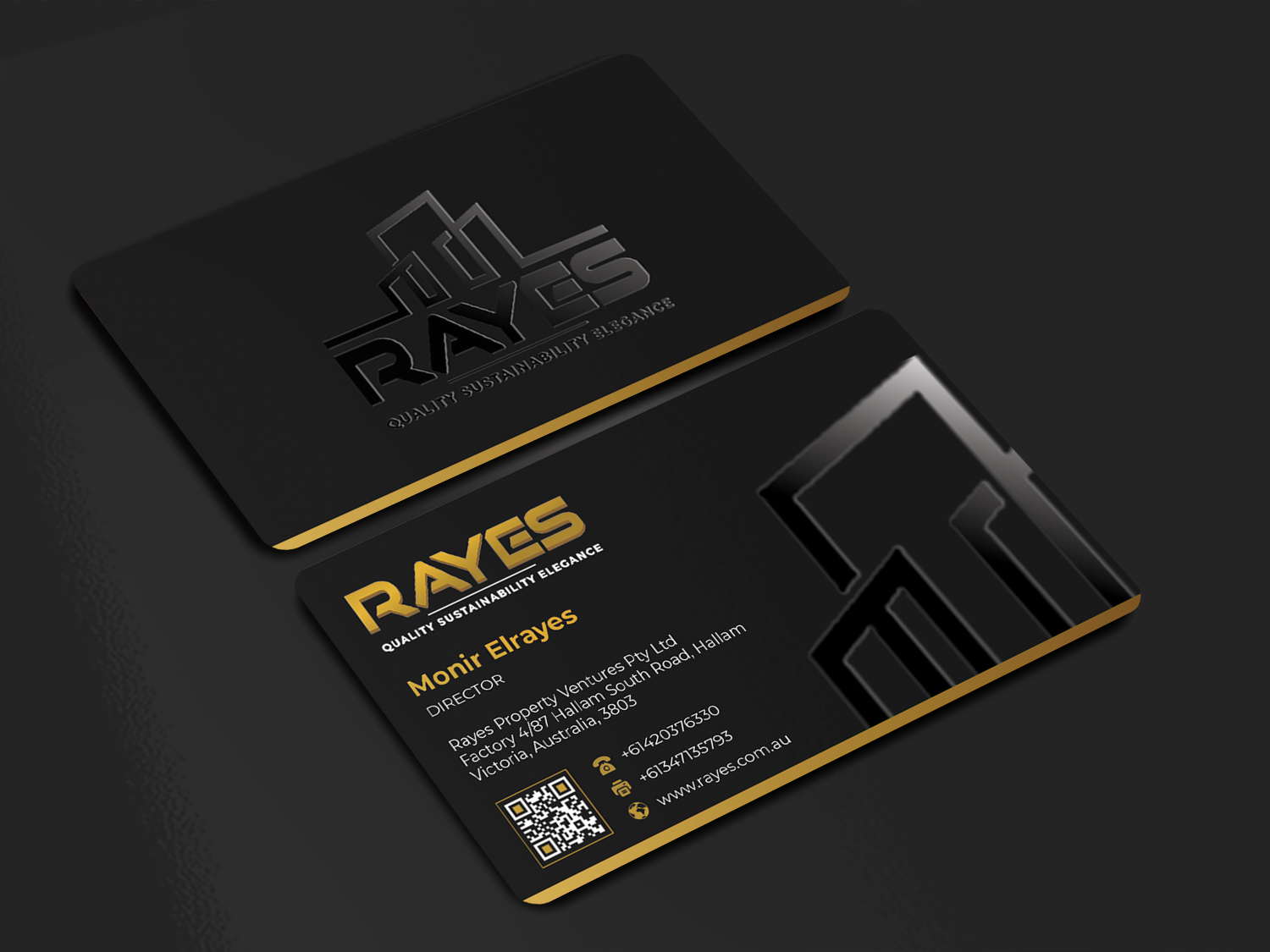 Business Card Design by Innovative Graphix for Rayes Pty Ltd | Design #33061756