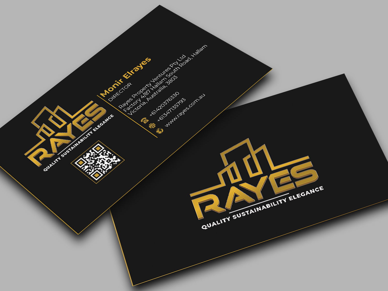Business Card Design by Innovative Graphix for Rayes Pty Ltd | Design #33063169