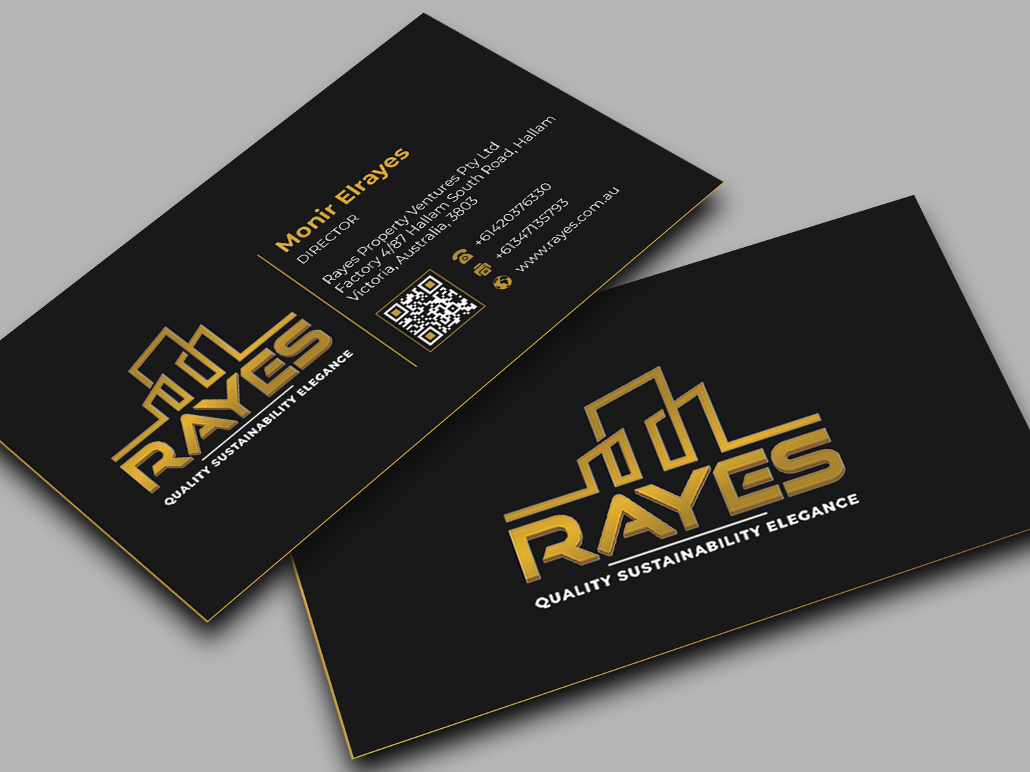Business Card Design by Innovative Graphix for Rayes Pty Ltd | Design #33063170