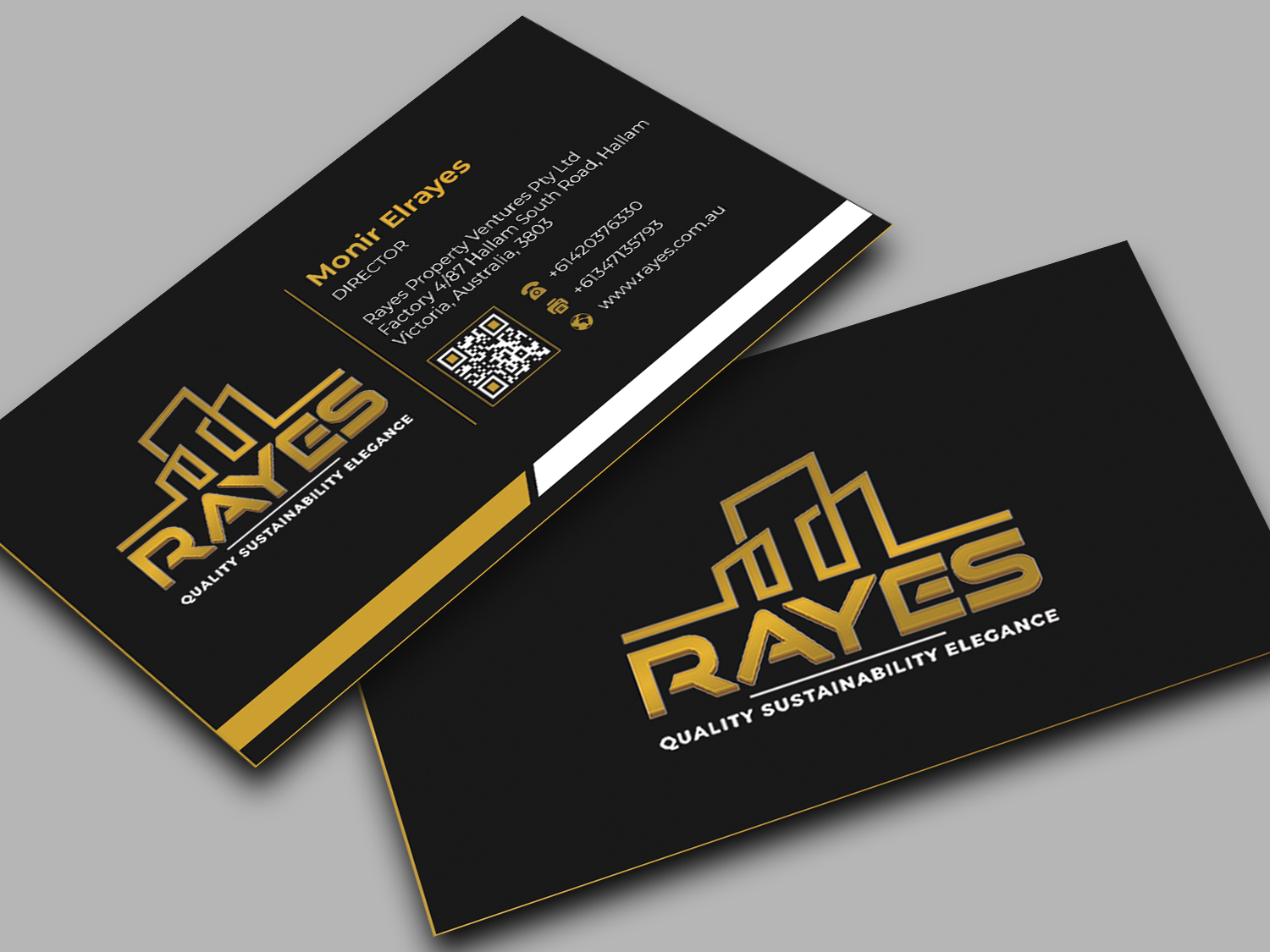 Business Card Design by Innovative Graphix for Rayes Pty Ltd | Design #33063172