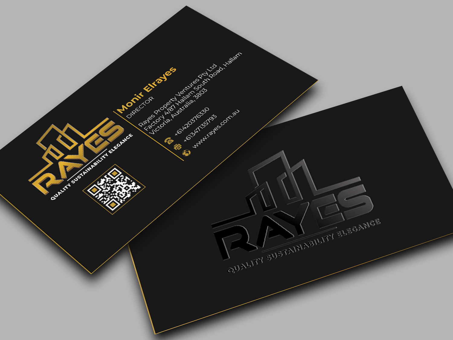 Business Card Design by Innovative Graphix for Rayes Pty Ltd | Design #33063173