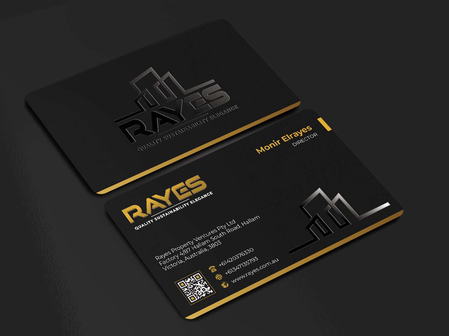 Business Card Design by Innovative Graphix for Rayes Pty Ltd | Design #33063229