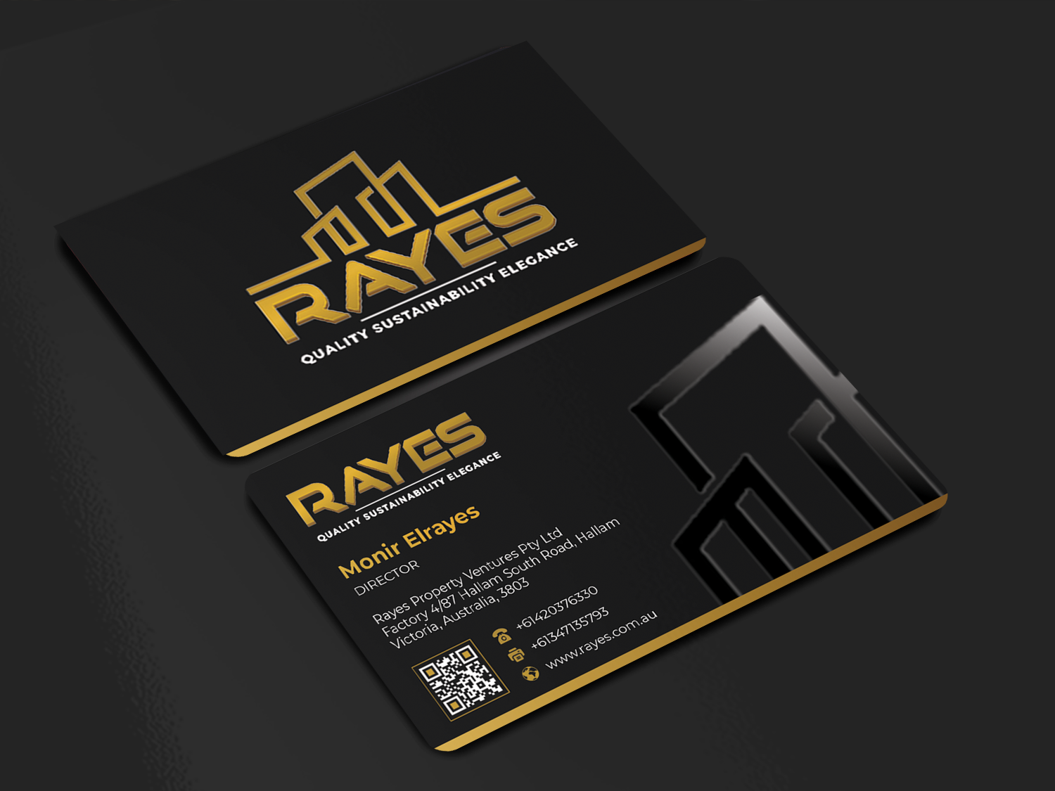 Business Card Design by Innovative Graphix for Rayes Pty Ltd | Design #33063917