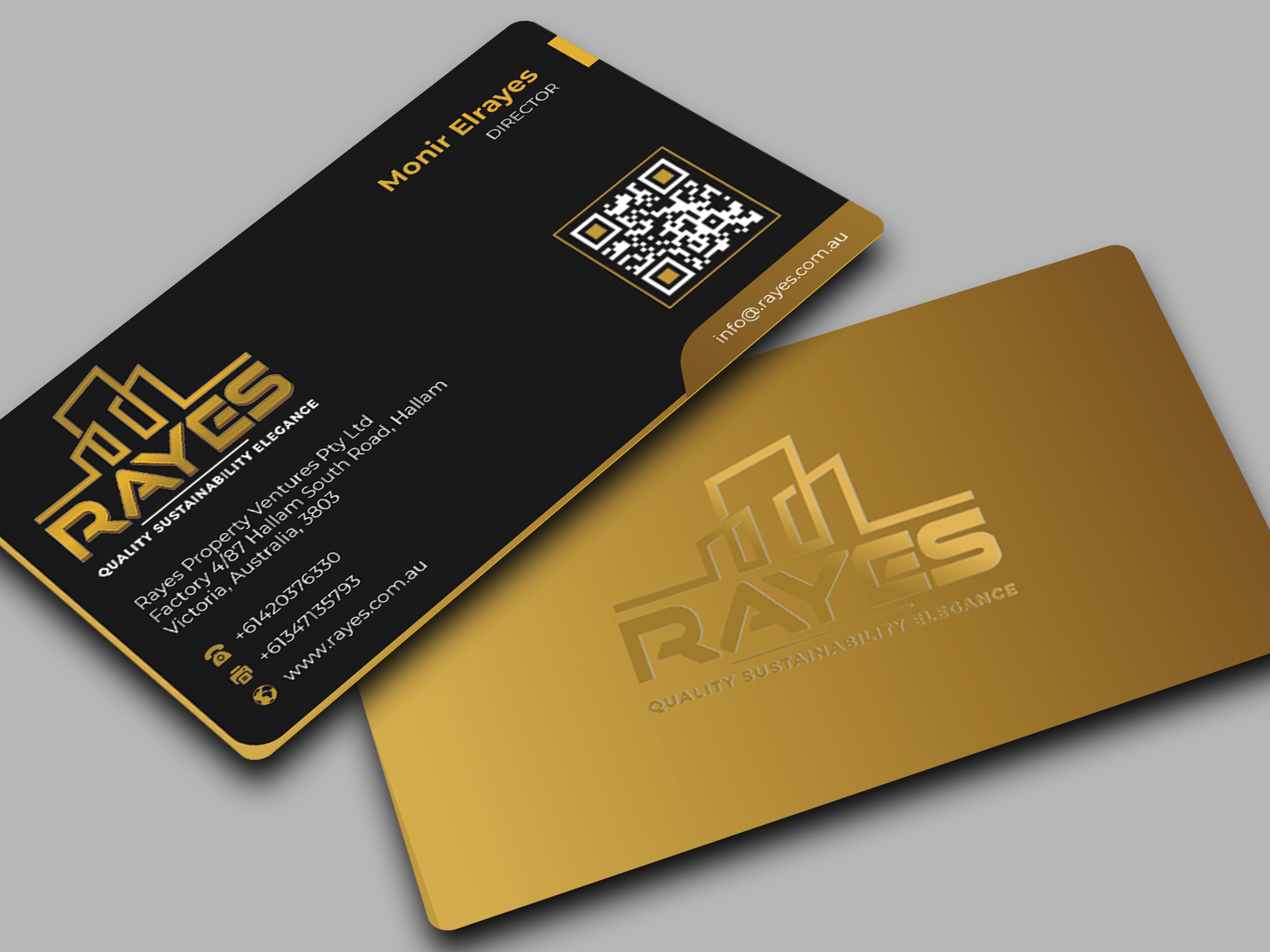 Business Card Design by Innovative Graphix for Rayes Pty Ltd | Design #33063922