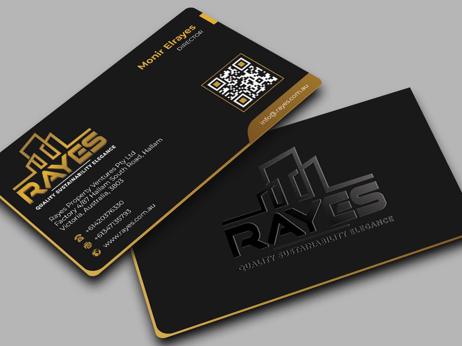 Business Card Design by Innovative Graphix for Rayes Pty Ltd | Design #33063925