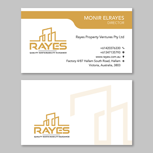Design de Carte de Visite par YourLogoMaster pour Rayes Pty Ltd | Design : #33063115