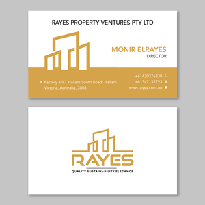 Design de Carte de Visite par YourLogoMaster pour Rayes Pty Ltd | Design : #33063116