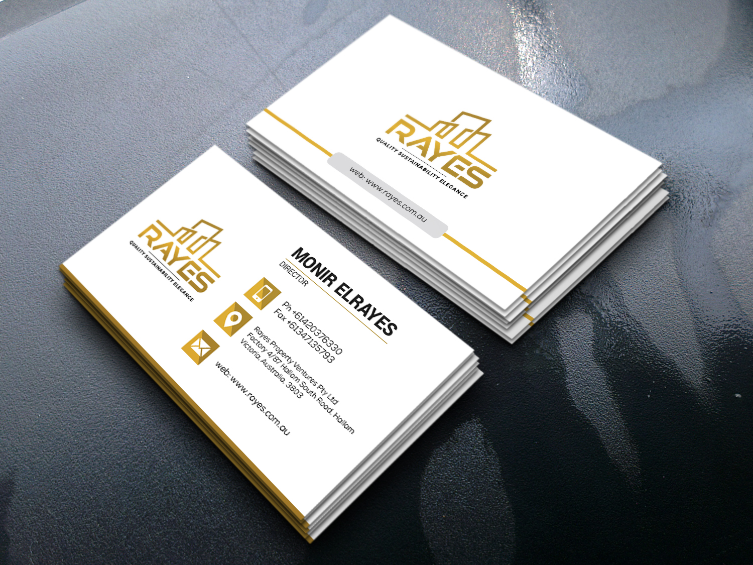 Business Card Design by Nurjahan for Rayes Pty Ltd | Design #33099386