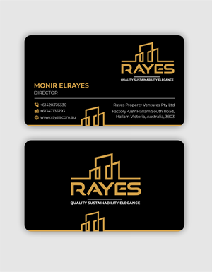 Business Card Design by designer1975 for Rayes Pty Ltd | Design: #33106197