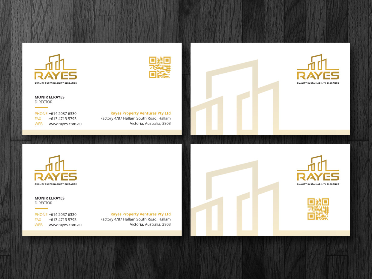 Business Card Design by Atvento Graphics for Rayes Pty Ltd | Design #33048724