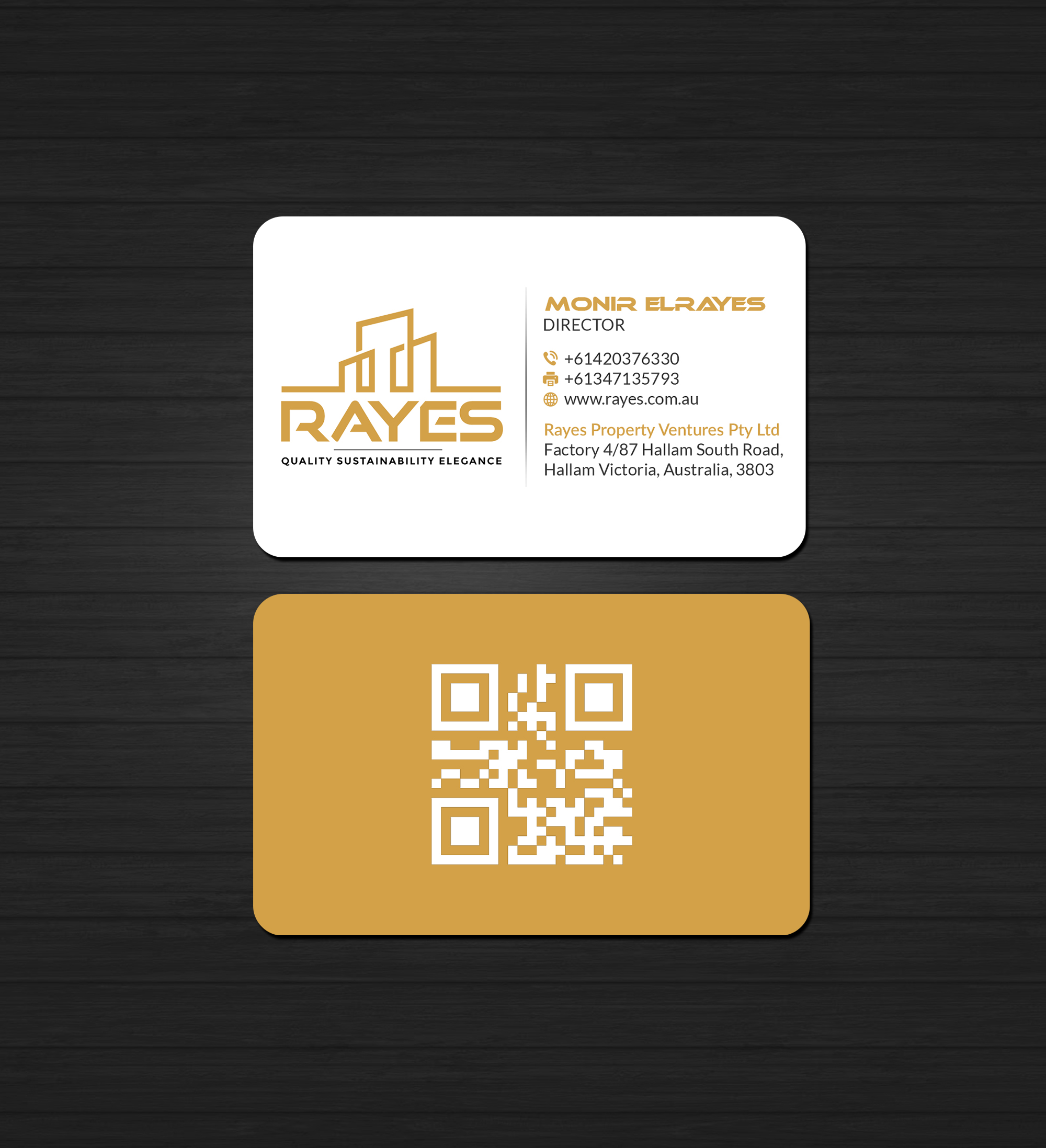 Business Card Design by Creations Box 2015 for Rayes Pty Ltd | Design #33044642