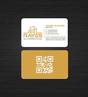 Business Card Design by Creations Box 2015 for Rayes Pty Ltd | Design: #33044642
