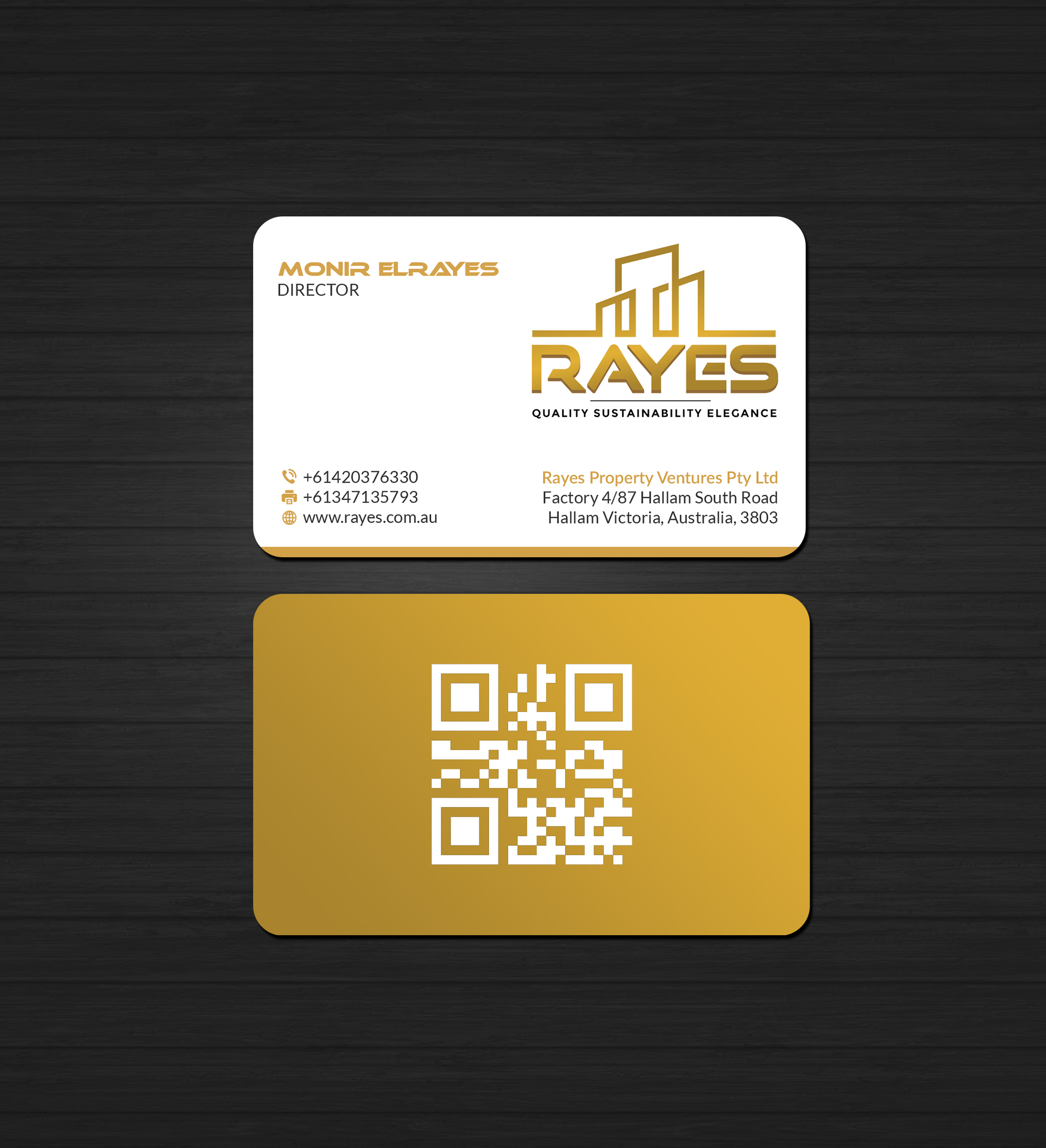 Business Card Design by Creations Box 2015 for Rayes Pty Ltd | Design #33044644
