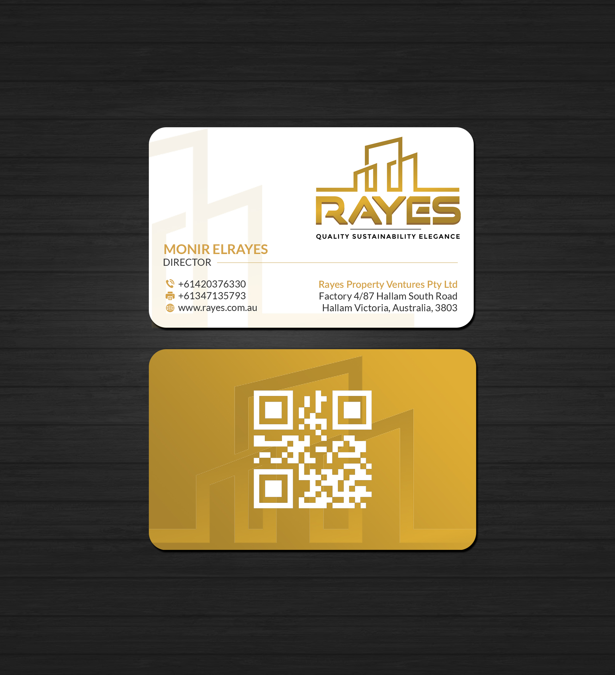 Business Card Design by Creations Box 2015 for Rayes Pty Ltd | Design #33044646